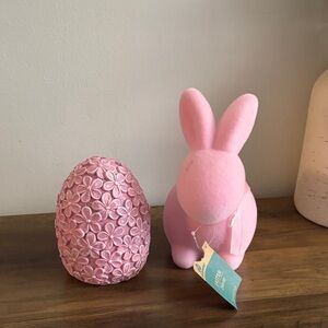 Target Pink Bunny and Floral Egg Decor